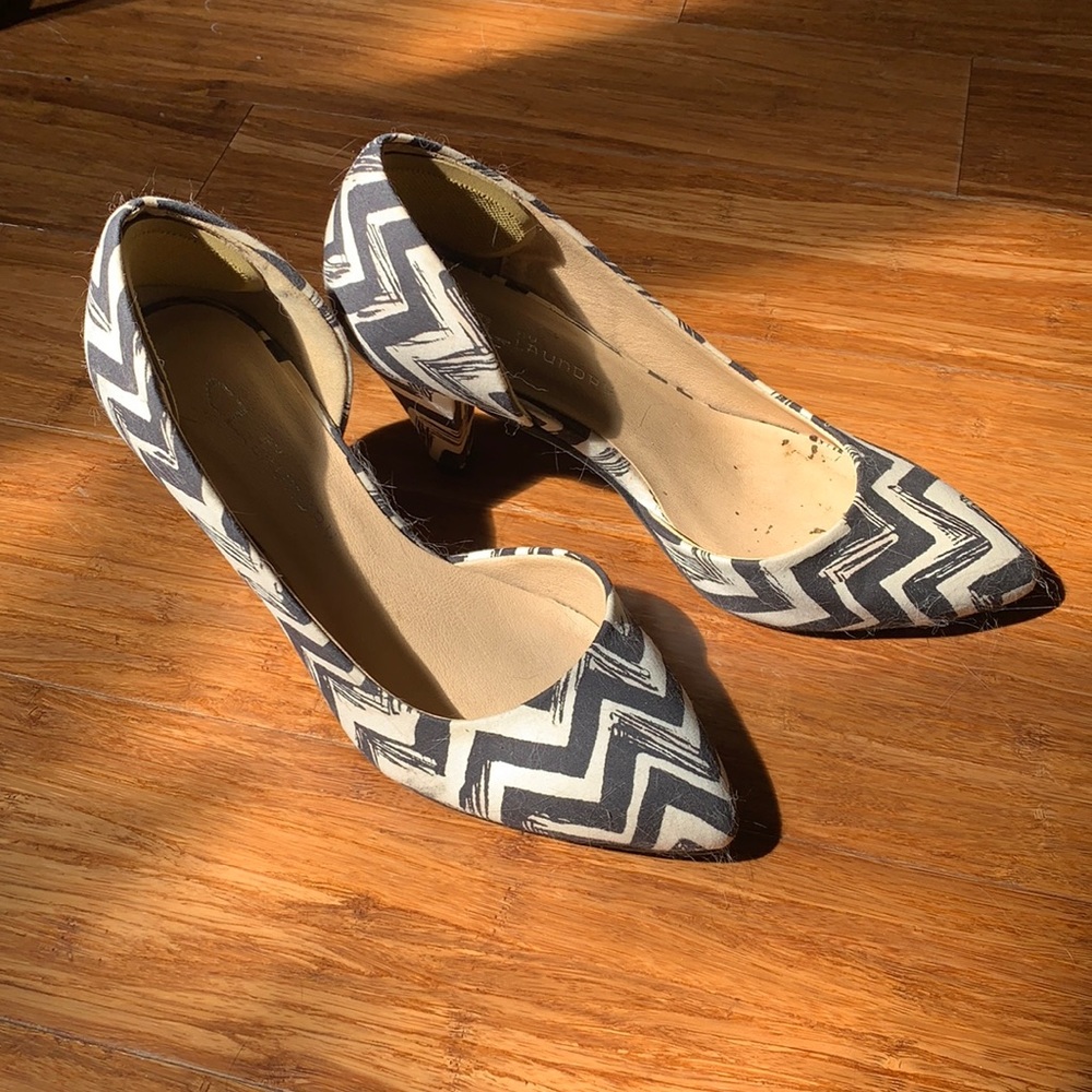 Black & white heels